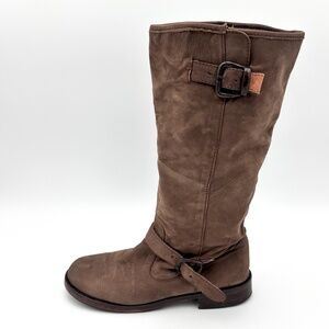 Steve Madden Tall Brown Leather Riding Boots Rannch Women's 9.5